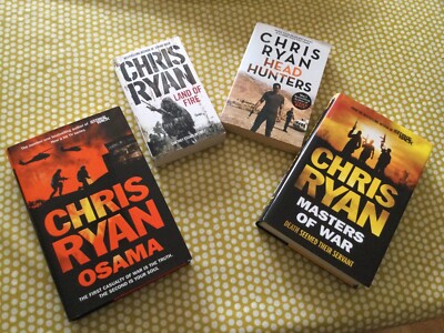 CHRIS RYAN BOOK BUNDLE .OSAMA , MASTERS OF WAR ,HEAD HUNTERS & LAND OF FIRE. NEW