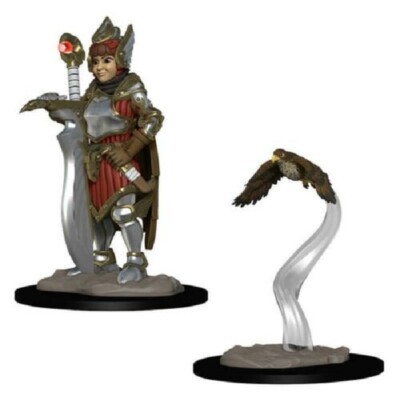 GIRL FIGHTER & HUNTING FALCON Wizkids Wardlings Miniatures WZK73315 Pre-painted