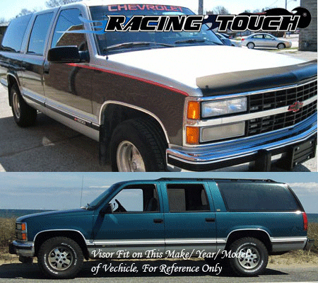 Dark Smoke In-Channel Window Visor Rain Guard 4pc Chevy Suburban C1500 1992-1999 - Bild 7 von 7