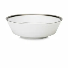 Noritake Austin Platinum Oval Vegetable Serving Bowl NEW black and platinum band