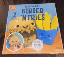 Sew-mazing Easy-to-Knot Burger N Fries Make 2 Adorable Fast Foodies
