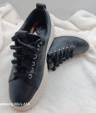 Sofft Parkyn Sneaker Black Leather Womens  casual Shoes Size 7M
