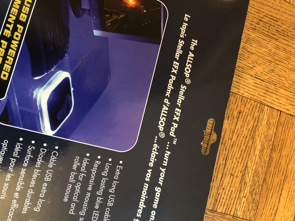 Allsop Stellar EFX Mouse Pad USB LED Glow Boarder Blue NEW - Image 4 of 4