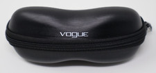 VOGUE EYEGLASSES SUNGLASSES OPTICAL LARGE BLACK ZIPPER HARD CASE  CLOTH NEW