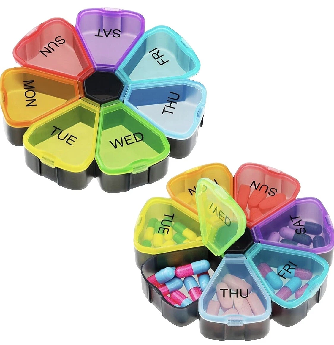 Travel Size Organizer Pill Boxes