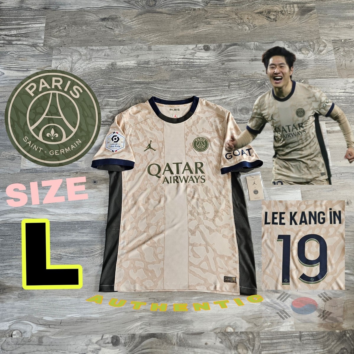 🇫🇷 Jordan PSG Kang Lee In#19 2023/2024 Fourth 4th Jersey 🇫🇷 Jordan PSG Kang Lee In#19 2023/2024 Fourth 4th Jersey