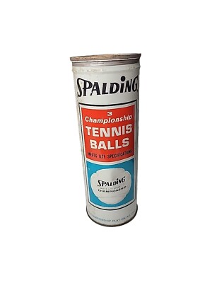 Vintage Spalding 3 Championship Tennis Balls Original Pk Nylon Wool Dacron  