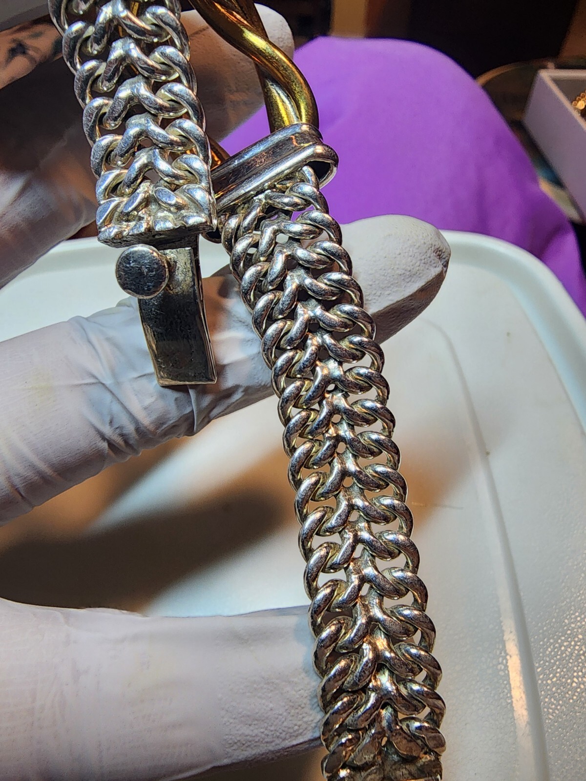 STERLING SILVER SOLID MESH BRACELET FROM MEXICO o… - image 9