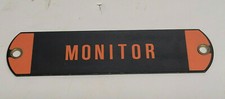 Vintage CHEVRON? MONITOR Porcelain Gas Fuel Oil Tag / Sign