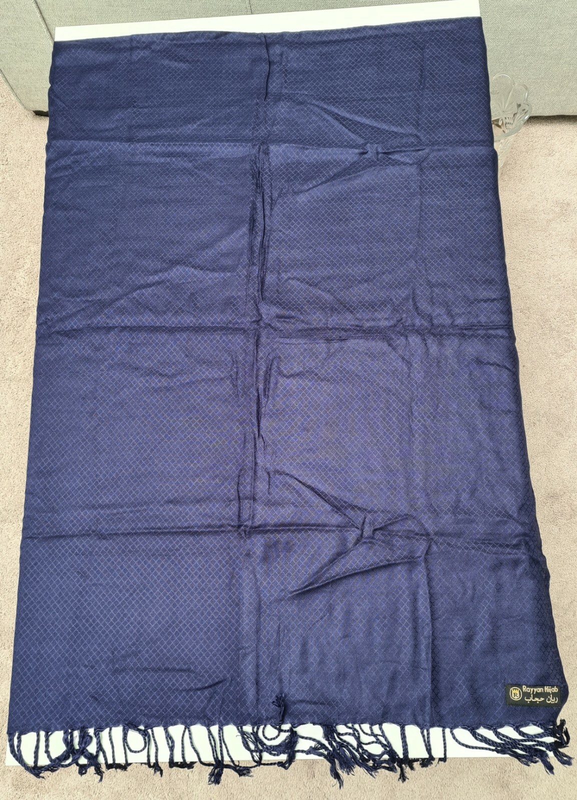 Blue Cotton Hijab Scarf 24x72 Inches by Rayan Hijab-image