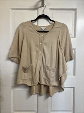 Lutz & Patmos Women’s Sweater Cardigan Shawl Medium Cotton Cashmere 