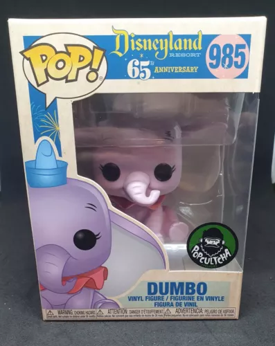 FUNKO POP, DISNEYLAND 985, PINK DUMBO, FUNKO SHOP EXCL. With POPCULTCHA STICKER