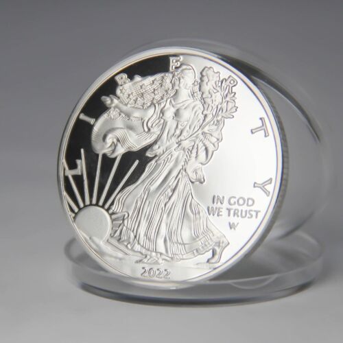 2022 1Oz Collectible American Fine Silver Eagle Liberty Souvenirmünze Neu - Bild 4 von 8