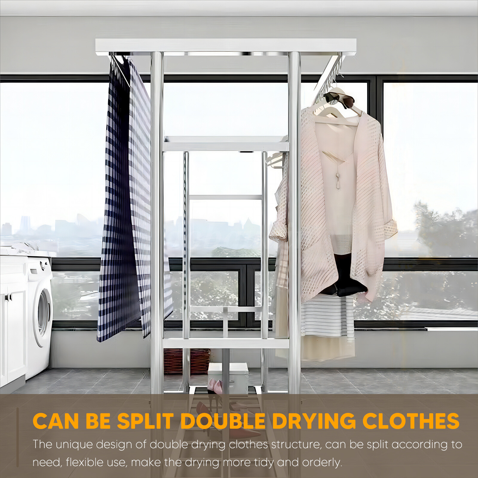 1000LBS Heavy Duty Garment Rack Rolling Clothing Rack Clothes Rack Adjustable