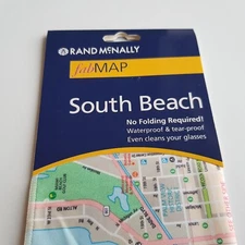 Rand McNally Miami South Beach Cloth Map USA Florida waterproof clean glasses