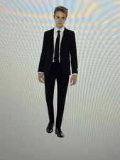 Youth Boys 3-Pc. OppoSuits Black Knight Solid Suit Size 8 / New