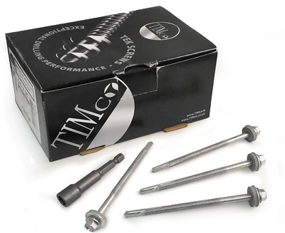 TIMco 5,5 x 100 mm Dach selbstbohrend Sechskantkopf TEK Schrauben Scheibe schwerer Stahl