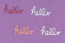 HELLO  3 die cuts scrapbook cards