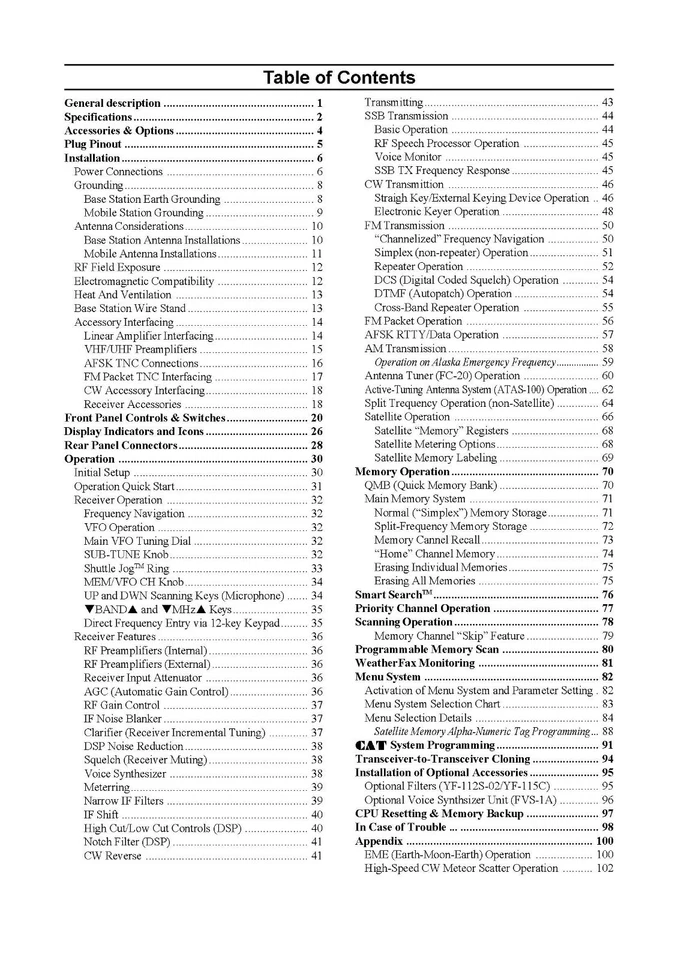 Yaesu FT-847 Transceiver Instruction Manual Operating Guide Coil Bound - Image 2 of 2