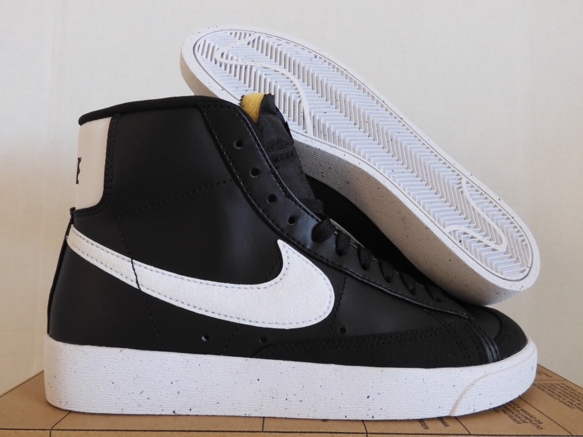 WMNS NIKE BLAZER MID 77 NEXT NATURE BLACK-WHITE SZ 6.5