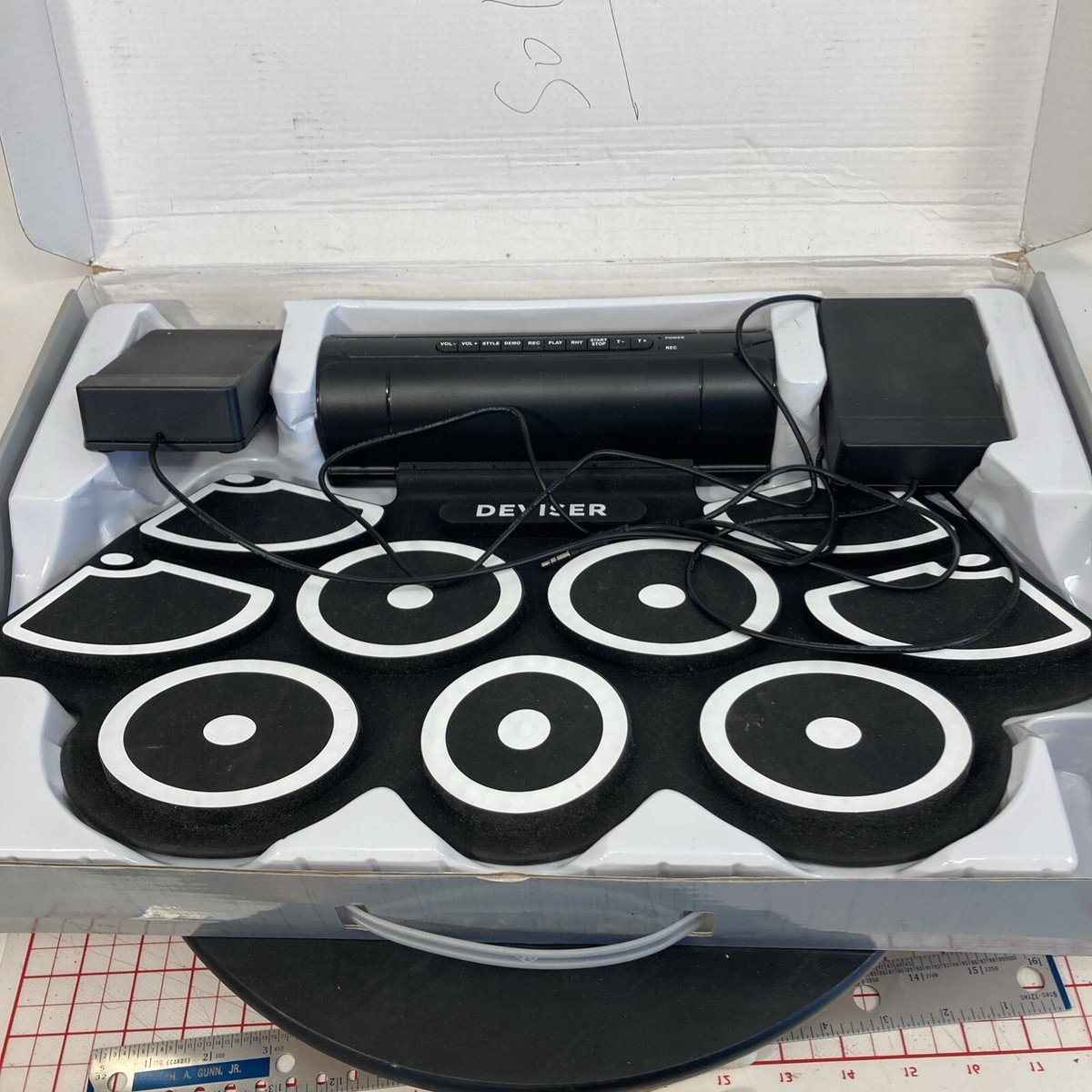 RockJam RJ760MD Electronic Roll up Midi Drum Kit With Built in