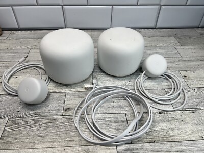 2 Google Wifi Nest Router/ Mesh Point H2D White TESTED See Pics | eBay