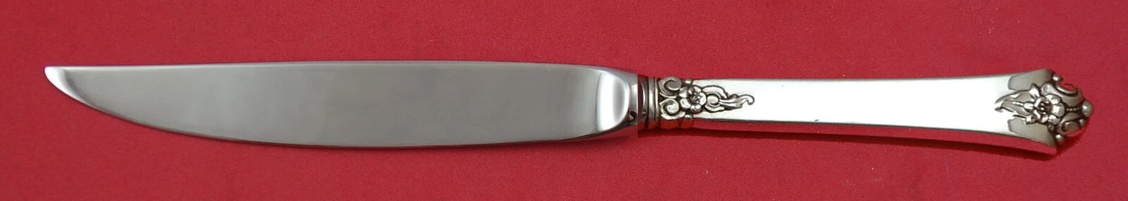 Castle Rose by Royal Crest Sterling Silver Steak Knife Not Serrated Custom 8"