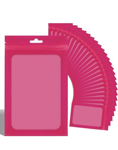 Pink 7.1x10.2 Mylar Ziplock/Resealable Bags 25 Pack - Picture 2 of 2