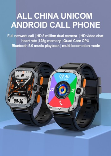 Montre Intelligente Android Pour Homme Internet Rapide 4G GPS, Wi-Fi, Caméra HD - Photo 8/26