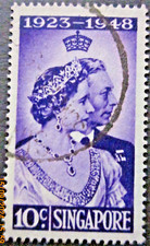 SINGAPORE ~ S.G. 31 ~ 1948 ROYAL SILVER WEDDING STAMPS OMNIBUS ~ VFU #04513