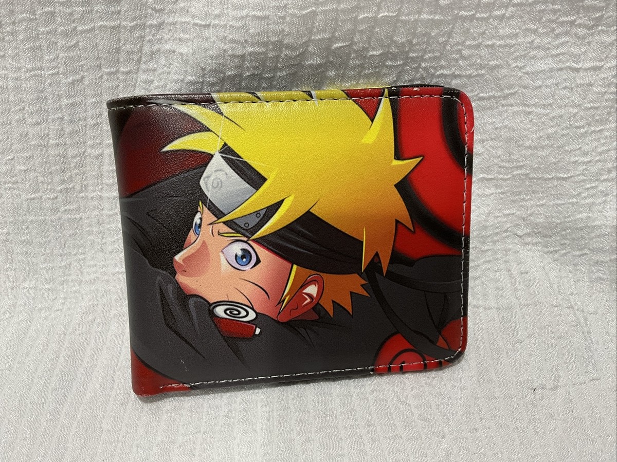 Naruto Shippuden Akatsuki Anti Leaf Cloud Symbol Bi Fold Anime Wallet
