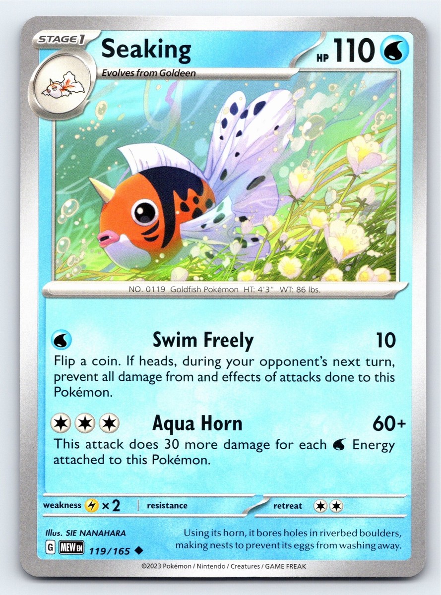 Seaking 119/165 Uncommon Scarlet Violet 151 Pokemon Card NM Near Mint