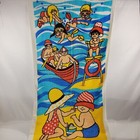 Kids Sand Playing Vintage White Beach Bath Towel Baymart Hudsons Bay Scuba Canoe