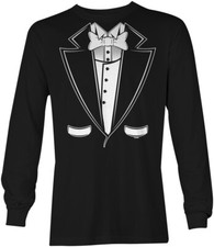 White Tuxedo - Wedding Fancy Formal Party Funny Cool Unisex Long Sleeve Shirt