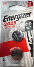 2 PK ENERGIZER ECR2025 3V LITHIUM BAT. DL2025 CR2025 (GREAT EXP 06/34) FREE SHIP