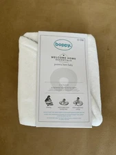 Pottery Barn Kids Boppy Pillow Cover Plush White with Gray Gingham NEW