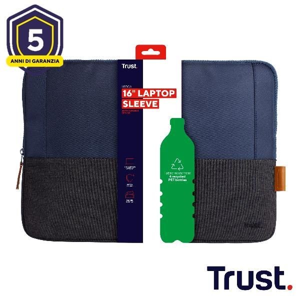24982 Trust Lisboa Custodia per laptop da 16"" - Blu - Immagine 5