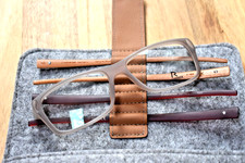 Natural Wood Rodenstock Eyeglasses interchangeable RXP Germany 8012 B