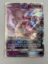 Pokémon TCG Mewtwo GX SM196 Promo Carta Holo Sole e Luna Stella Nera NM