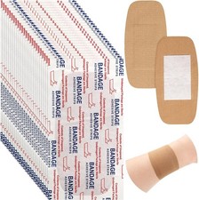 Sinmoe 100 Pcs Large Big Flexible Adhesive Bandages Wound Care Solid, Brown 