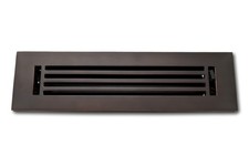 Madelyn Carter 2x10 Cast Aluminum Linear Vent Cover w/ Damper - Oxidized Bronze