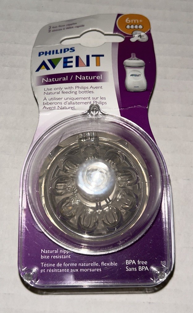 Philips AVENT 6m+ Natural Nipples  Fast Flow Nipple READ DESCRIPTION  NEW BP1