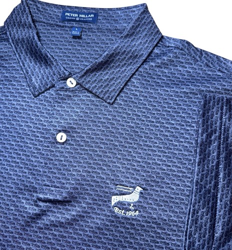 Peter Millar Herren L Crown Crafted Golf Poloshirt Rennwagen All Over Print