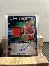 2024-25 Panini Obsidian Matrix Material Auto /99 Jakob Poeltl Auto GAME WORN