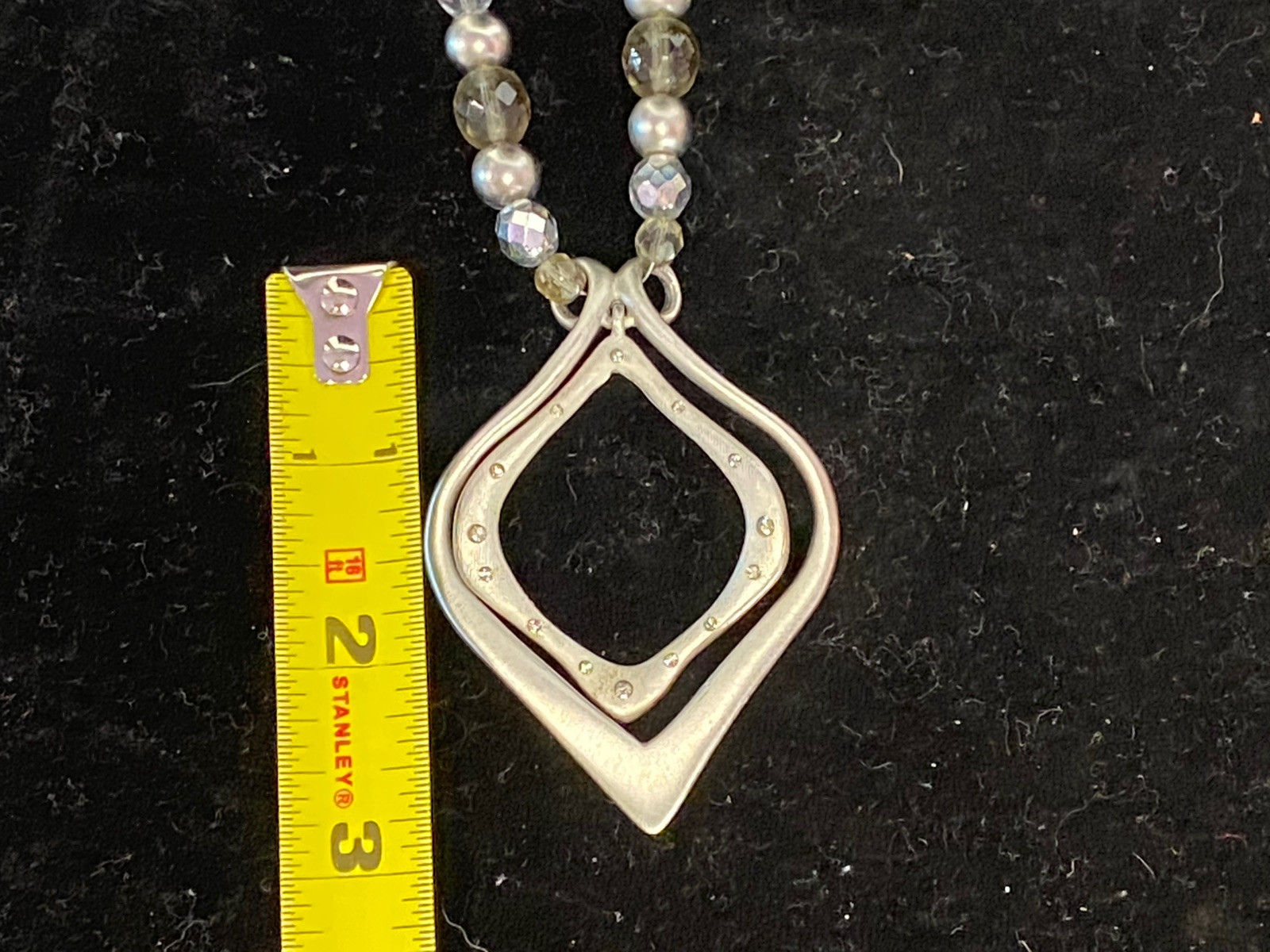 Chicos Necklace Chic Modern Statement Pendant Sil… - image 17