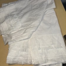 Pottery Barn Baby Sadie Ruffle Crib Skirt White Organic Cotton