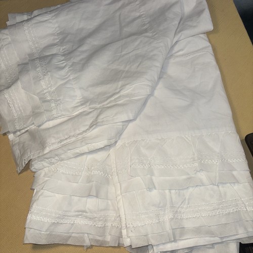 Pottery Barn Baby Sadie Ruffle Crib Skirt White Organic Cotton