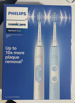 Philips Sonicare Optimal Clean Rechargeable Electric Toothbrush 2PK OB HX6829/77