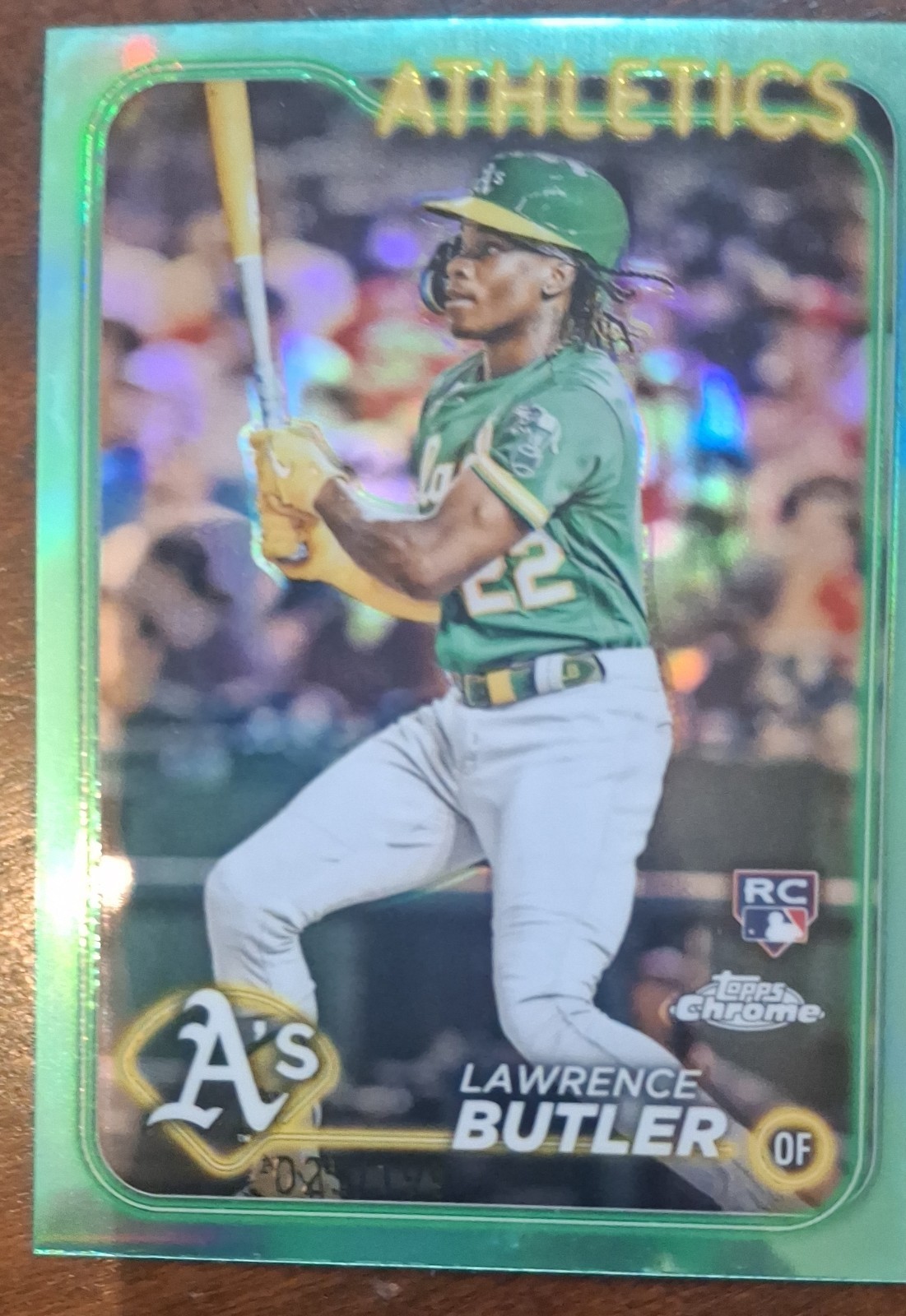 2024 Topps Chrome - Lawrence Butler #5 Aqua Refractor /199 (RC)