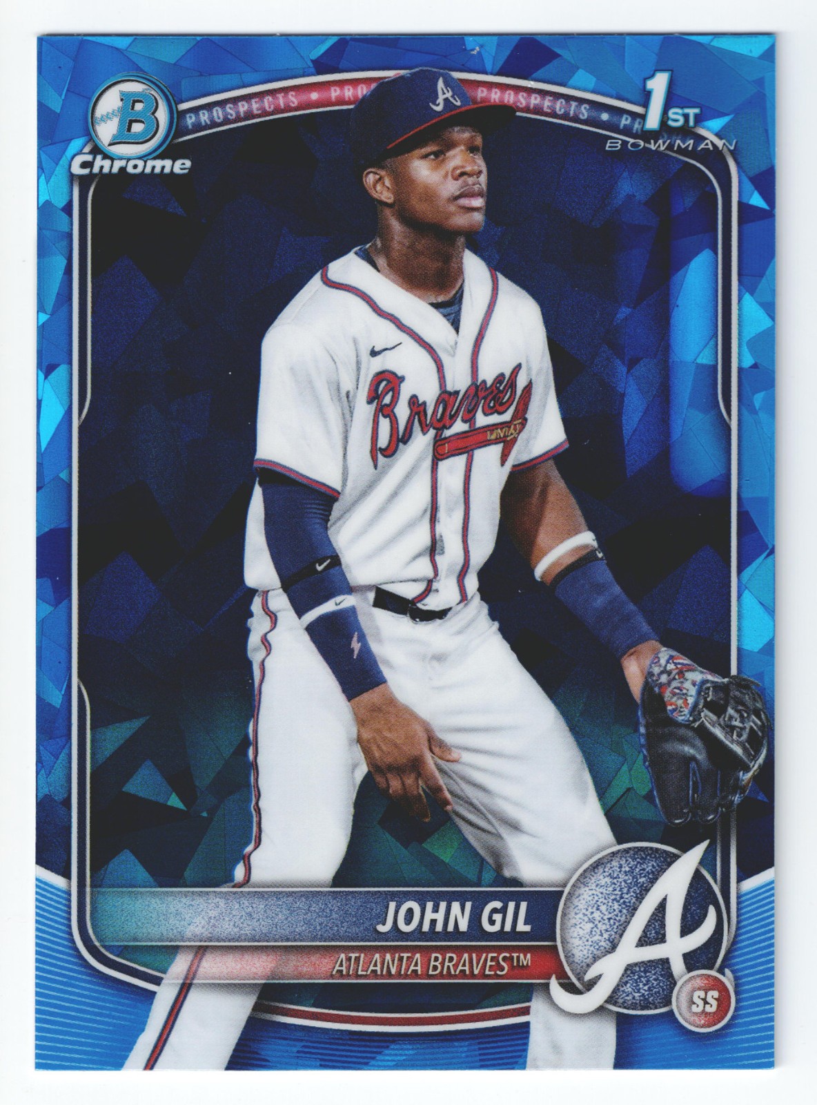 2025 Bowman Chrome Sapphire John Gil 1st Rookie RC Refractor #BCP-172 Braves